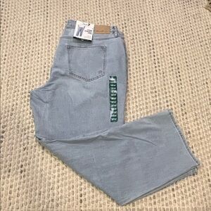 Seven7 Women's High Rise Fitted Waist Loose Fit 5 Pocket Straight Jean 18W